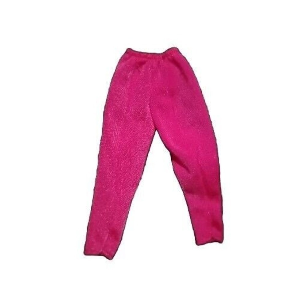 Barbie Doll Pants Leggings Stretchy Pink Bright Shiny Capri Skipper Workout